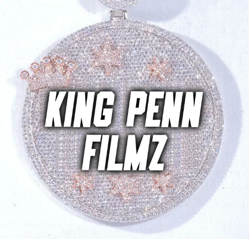 CUSTOM LETTER NECKLACE 3D BIG CROWN DISC sold by The GUU Shop