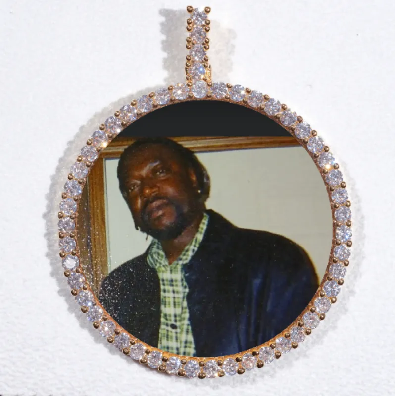 LARGE 3D CIRCLE CUSTOM PICTURE PENDANT sold by The GUU Shop