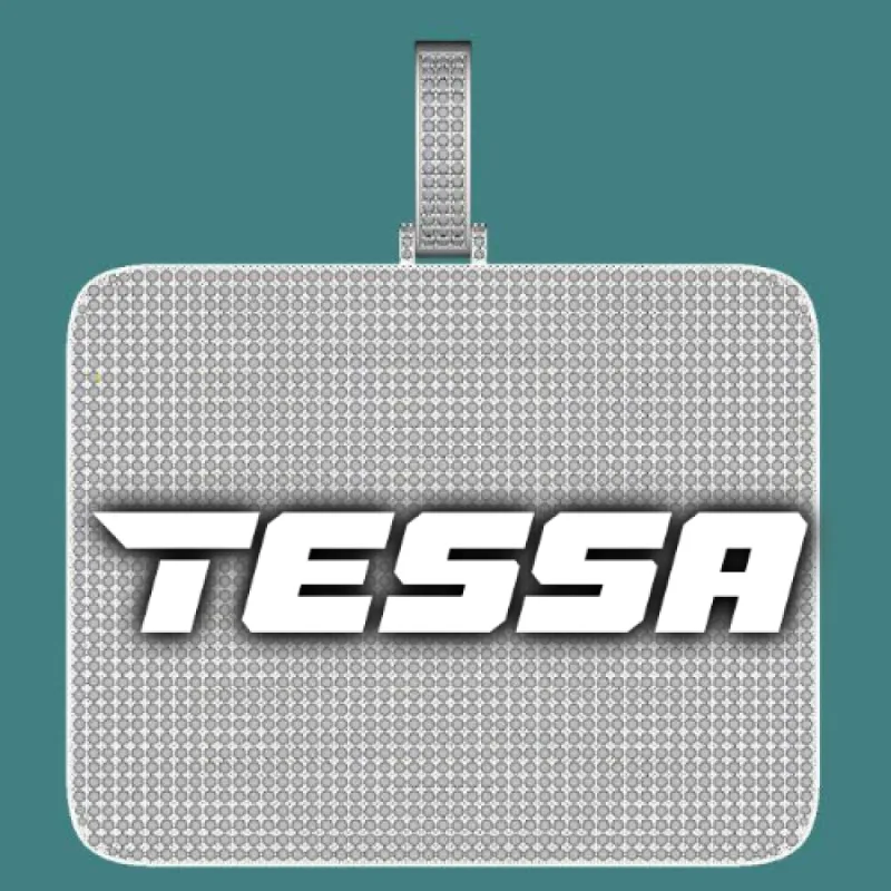 CUSTOM LETTER NECKLACE 3D BIG SQUARE sold by The GUU Shop