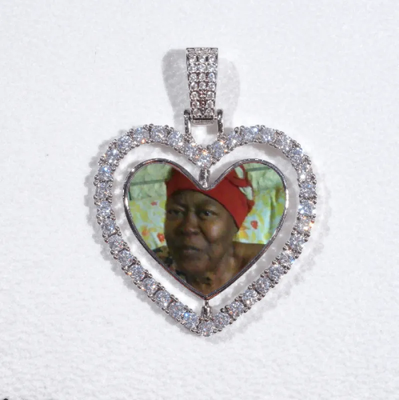 3D Spinning 2-Faced Heart Custom Picture Pendant sold by The GUU Shop