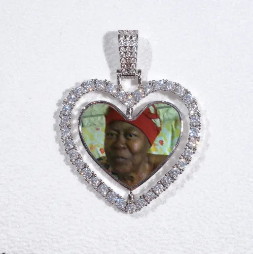 3D Spinning 2-Faced Heart Custom Picture Pendant sold by The GUU Shop