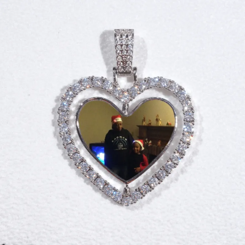 3D Spinning 2-Faced Heart Custom Picture Pendant sold by The GUU Shop
