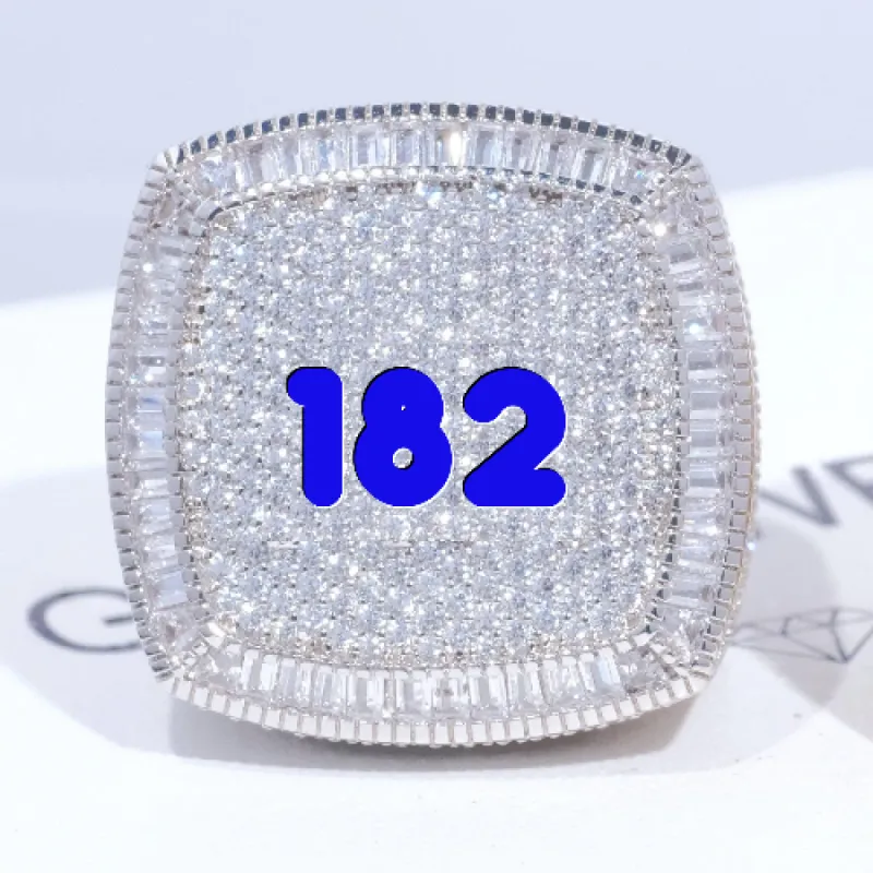 CUSTOM LETTER 3D ICED RING sold by The GUU Shop