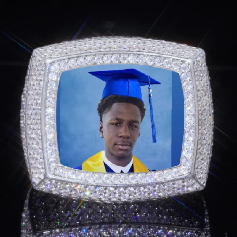 3D CUSTOM PICTURE ICED RING sold by The GUU Shop