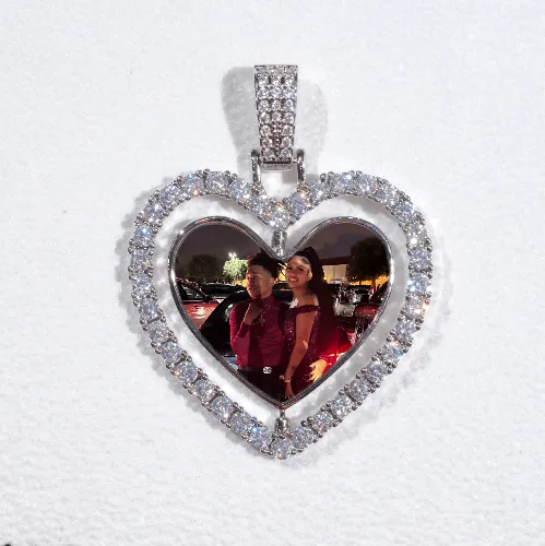 3D Spinning 2-Faced Heart Custom Picture Pendant sold by The GUU Shop