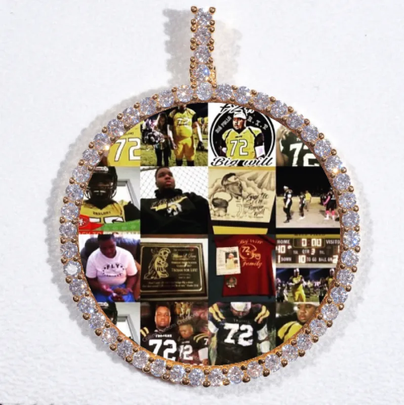 LARGE 3D CIRCLE CUSTOM PICTURE PENDANT made by The GUU Shop
