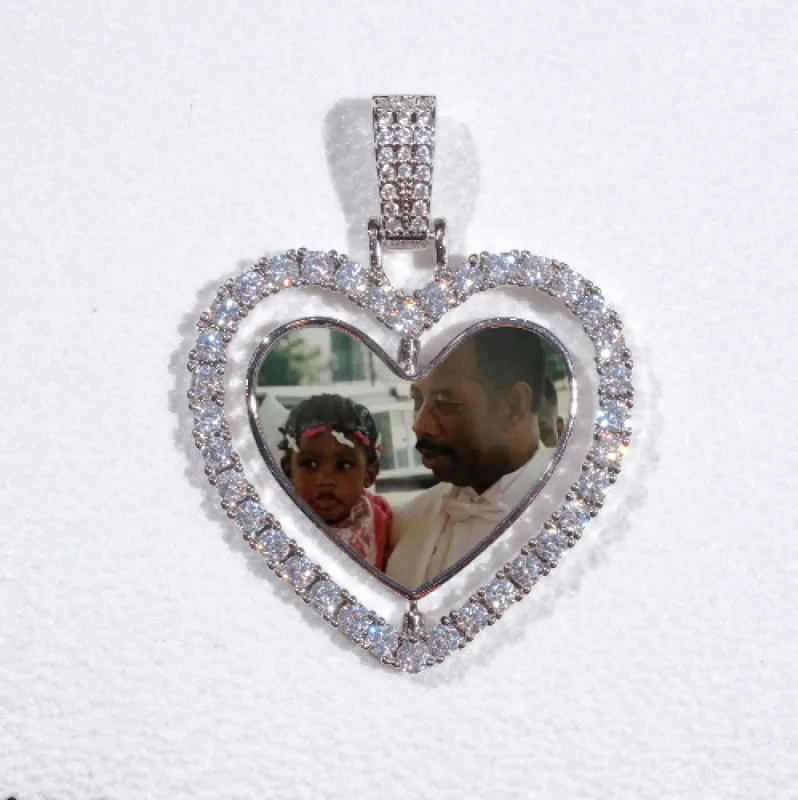 3D Spinning 2-Faced Heart Custom Picture Pendant sold by The GUU Shop