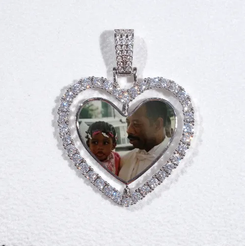 3D Spinning 2-Faced Heart Custom Picture Pendant sold by The GUU Shop