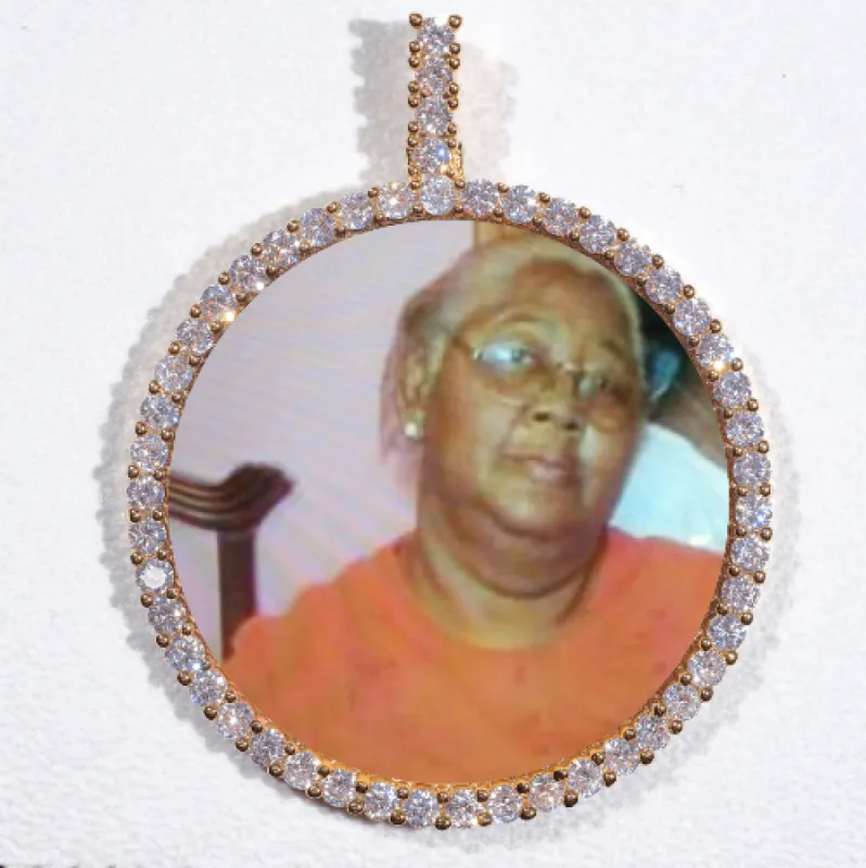 LARGE 3D CIRCLE CUSTOM PICTURE PENDANT sold by The GUU Shop