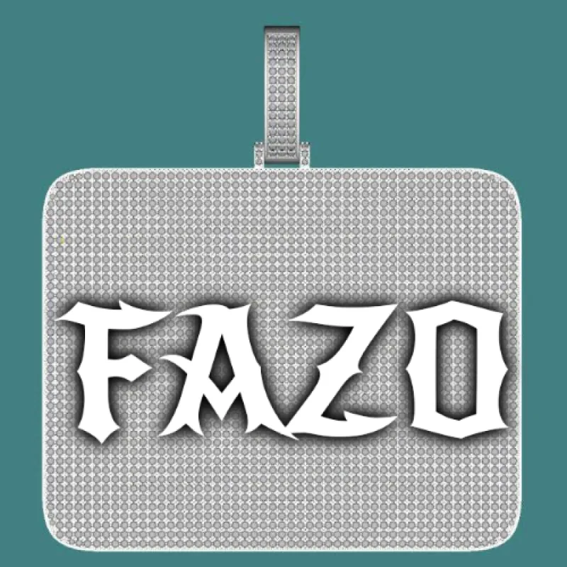 CUSTOM LETTER NECKLACE 3D BIG SQUARE sold by The GUU Shop