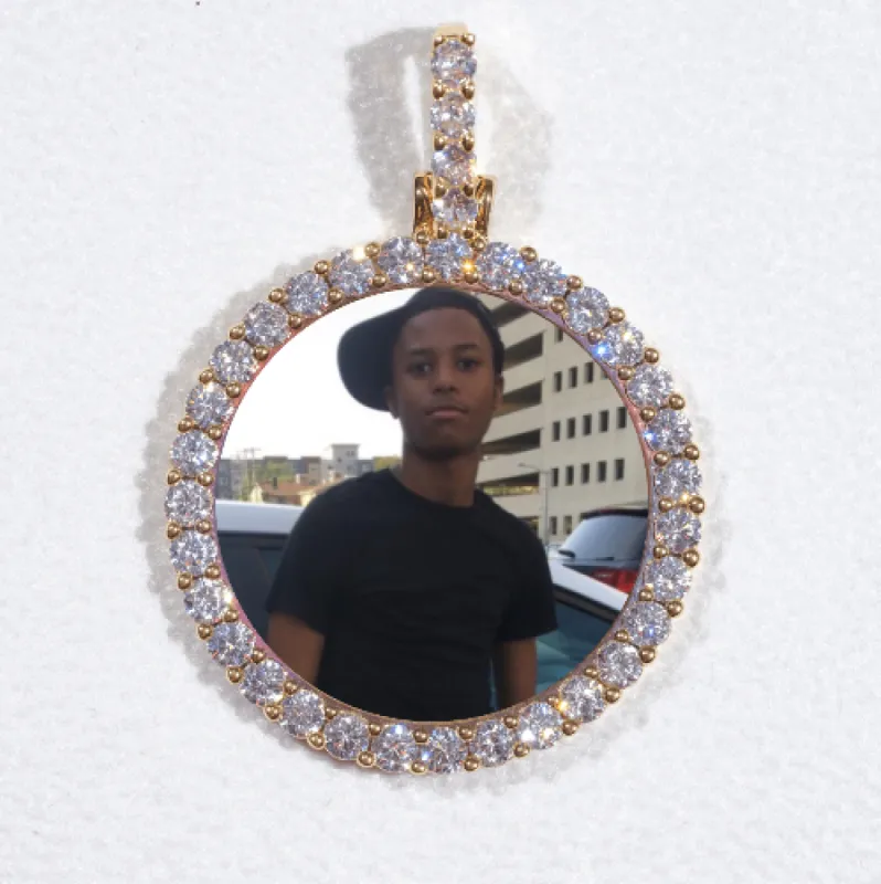 3D CIRCLE CUSTOM PICTURE PENDANT SMALL SIZE sold by The GUU Shop