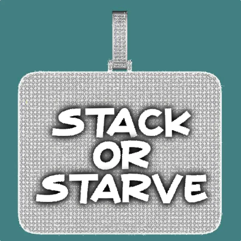 CUSTOM LETTER NECKLACE 3D BIG SQUARE sold by The GUU Shop