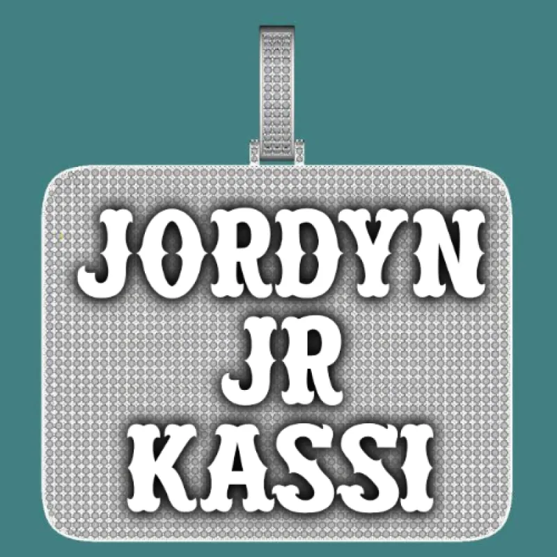 CUSTOM LETTER NECKLACE 3D BIG SQUARE sold by The GUU Shop