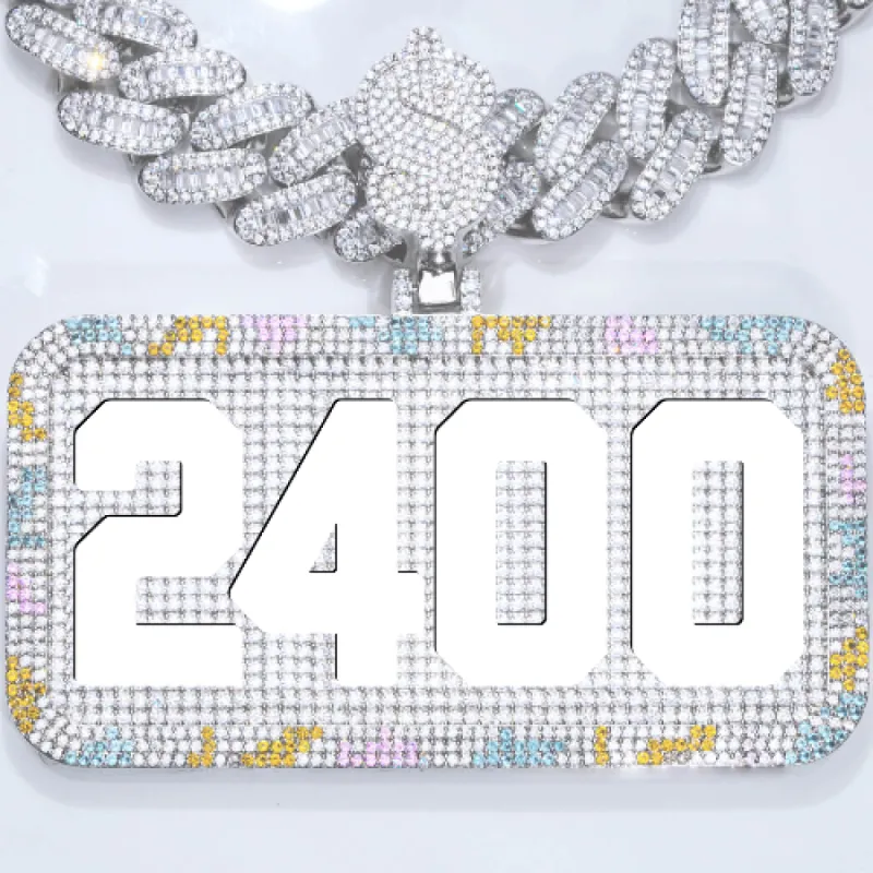 CUSTOM LETTER NECKLACE 3D COLORFUL SQUARE sold by The GUU Shop