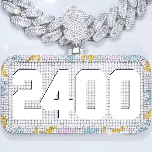 CUSTOM LETTER NECKLACE 3D COLORFUL SQUARE sold by The GUU Shop