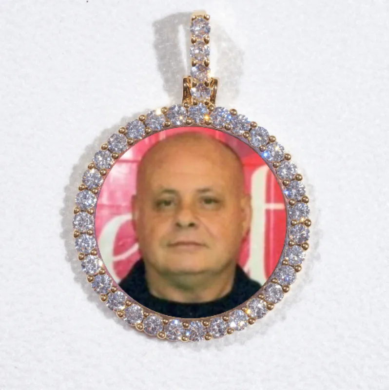 3D CIRCLE CUSTOM PICTURE PENDANT SMALL SIZE sold by The GUU Shop