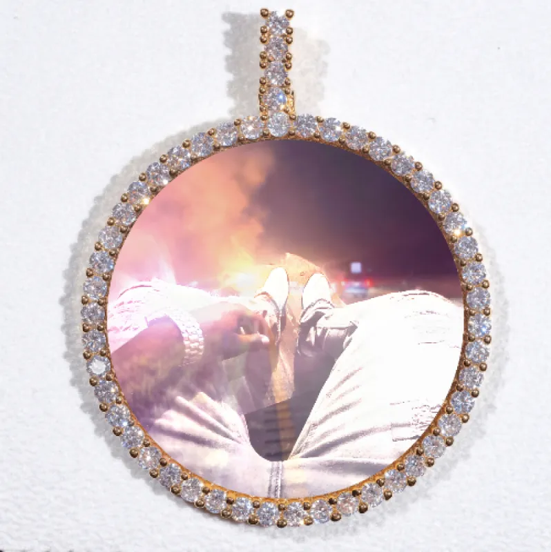 LARGE 3D CIRCLE CUSTOM PICTURE PENDANT sold by The GUU Shop