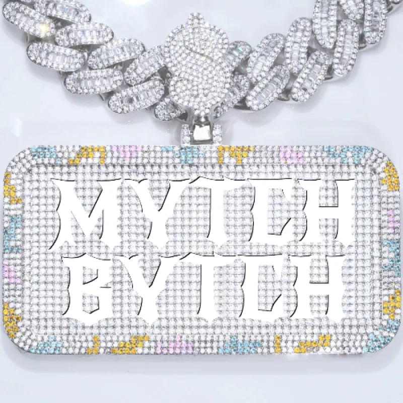 CUSTOM LETTER NECKLACE 3D COLORFUL SQUARE sold by The GUU Shop