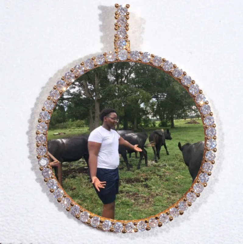 LARGE 3D CIRCLE CUSTOM PICTURE PENDANT sold by The GUU Shop