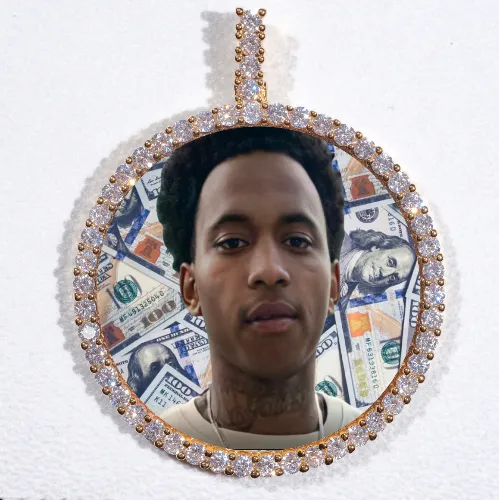 LARGE 3D CIRCLE CUSTOM PICTURE PENDANT sold by The GUU Shop