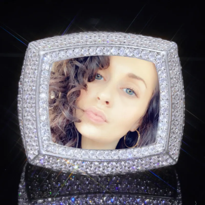 3D CUSTOM PICTURE ICED RING sold by The GUU Shop