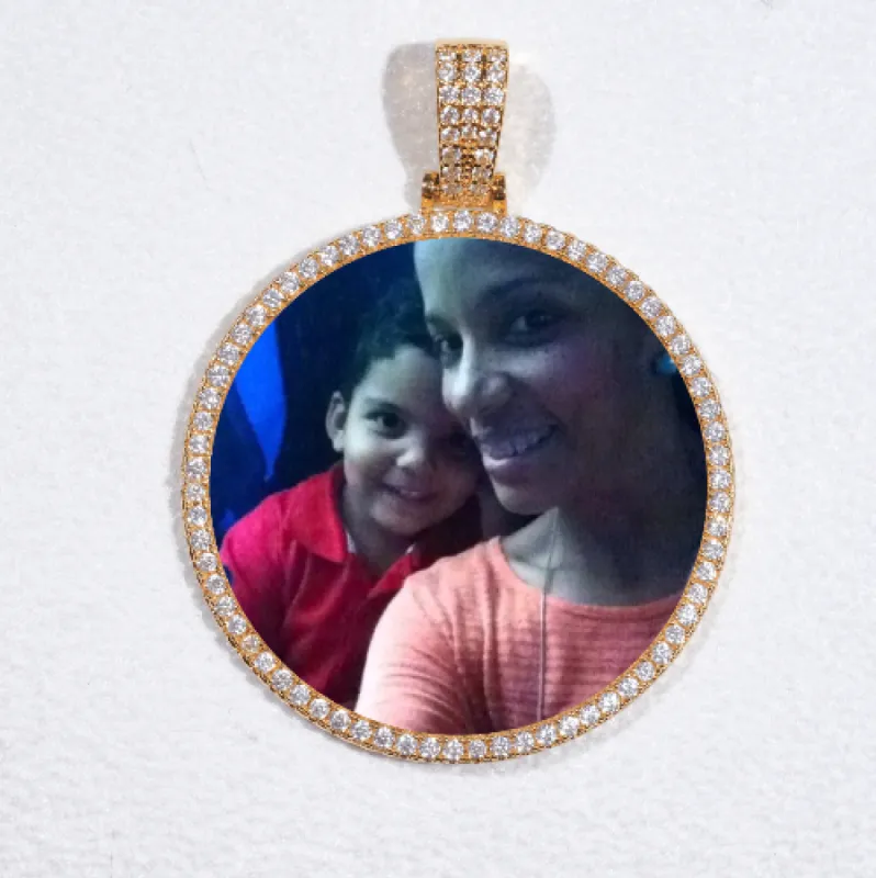 MEDIUM 3D CIRCLE CUSTOM PICTURE PENDANT sold by The GUU Shop