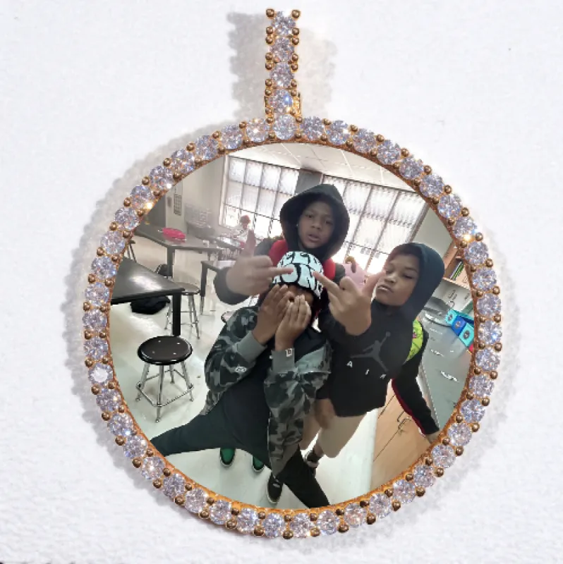 LARGE 3D CIRCLE CUSTOM PICTURE PENDANT sold by The GUU Shop