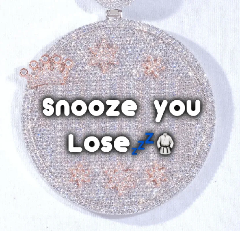 CUSTOM LETTER NECKLACE 3D BIG CROWN DISC sold by The GUU Shop