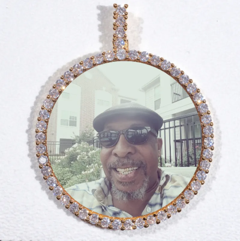 LARGE 3D CIRCLE CUSTOM PICTURE PENDANT sold by The GUU Shop