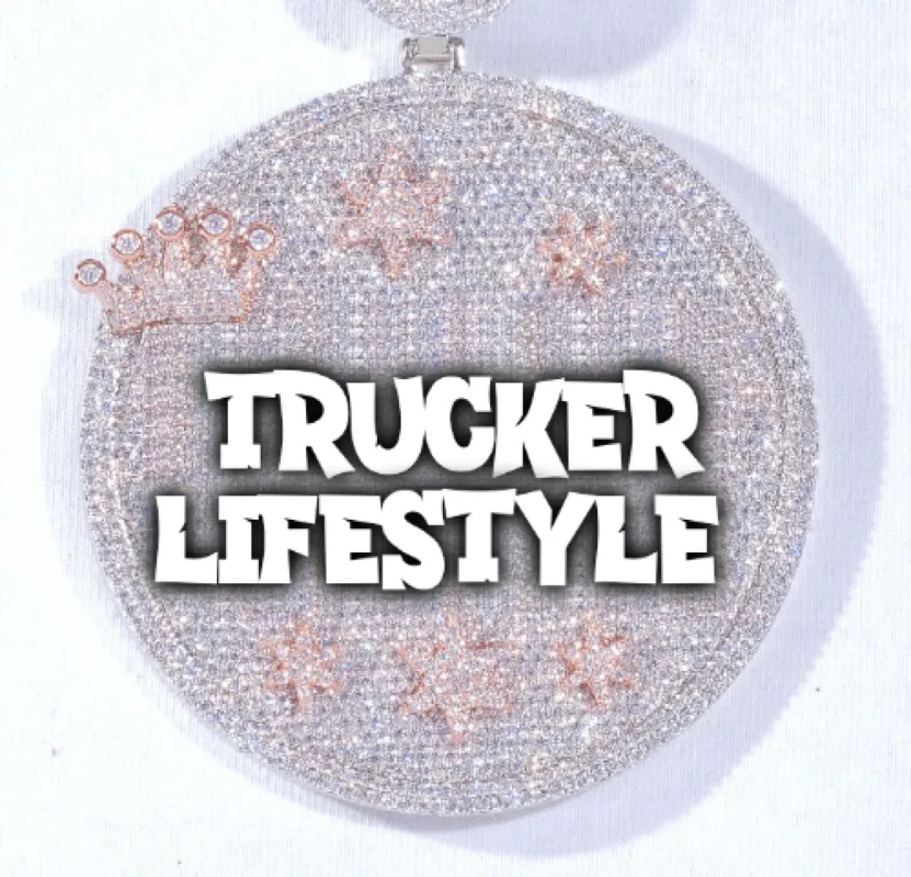 CUSTOM LETTER NECKLACE 3D BIG CROWN DISC sold by The GUU Shop