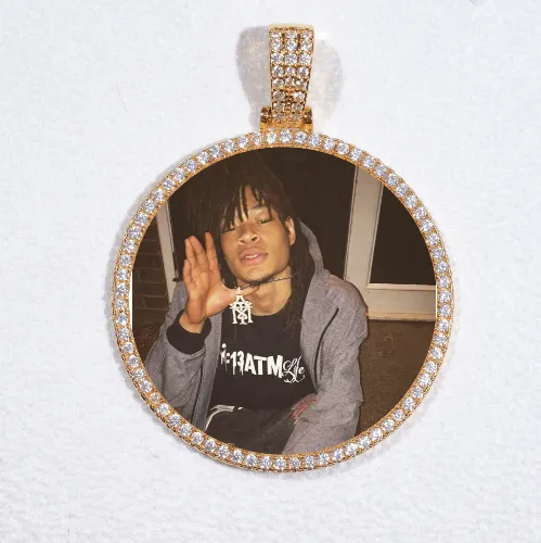 MEDIUM 3D CIRCLE CUSTOM PICTURE PENDANT sold by The GUU Shop