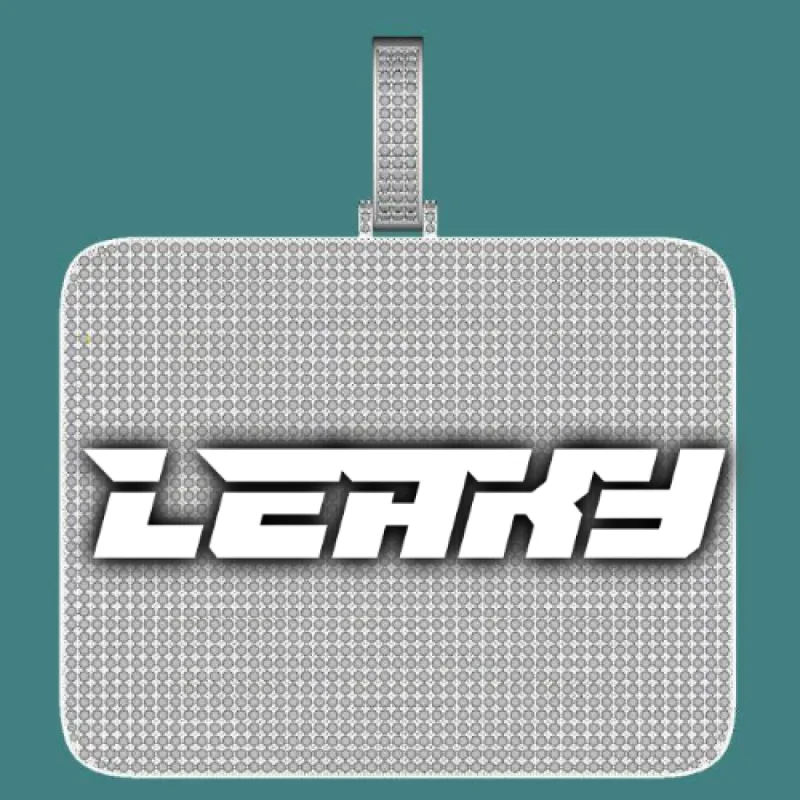 CUSTOM LETTER NECKLACE 3D BIG SQUARE sold by The GUU Shop