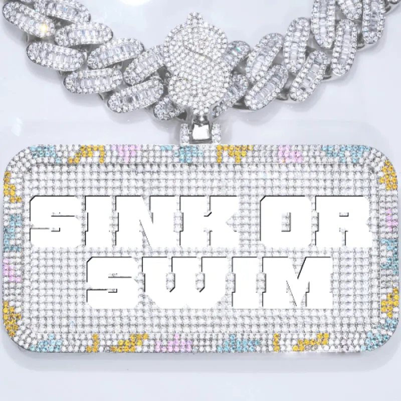 CUSTOM LETTER NECKLACE 3D COLORFUL SQUARE sold by The GUU Shop