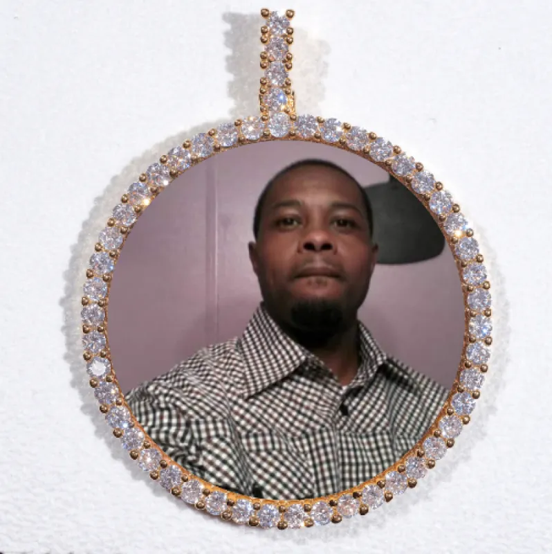 LARGE 3D CIRCLE CUSTOM PICTURE PENDANT sold by The GUU Shop