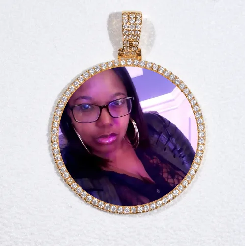 MEDIUM 3D CIRCLE CUSTOM PICTURE PENDANT sold by The GUU Shop