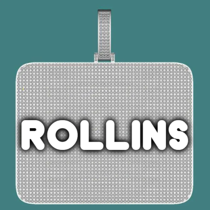 CUSTOM LETTER NECKLACE 3D BIG SQUARE sold by The GUU Shop