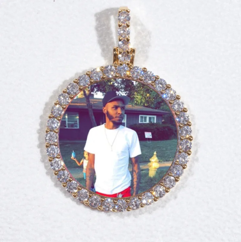 3D CIRCLE CUSTOM PICTURE PENDANT SMALL SIZE made by The GUU Shop