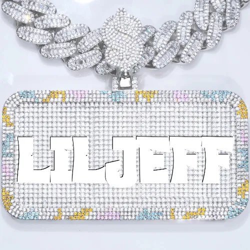 CUSTOM LETTER NECKLACE 3D COLORFUL SQUARE sold by The GUU Shop