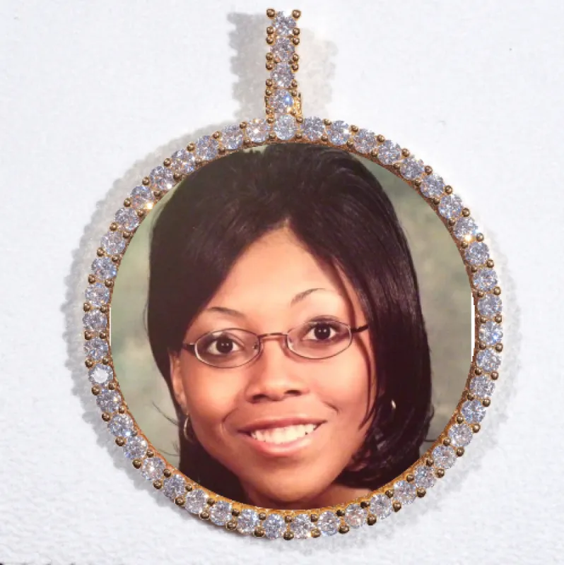 LARGE 3D CIRCLE CUSTOM PICTURE PENDANT sold by The GUU Shop