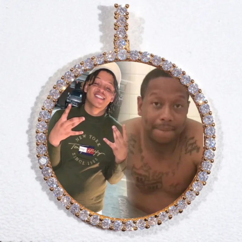 LARGE 3D CIRCLE CUSTOM PICTURE PENDANT sold by The GUU Shop