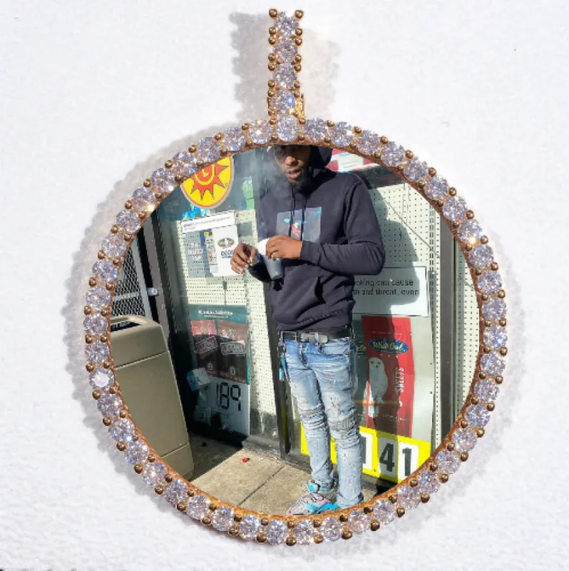 LARGE 3D CIRCLE CUSTOM PICTURE PENDANT sold by The GUU Shop