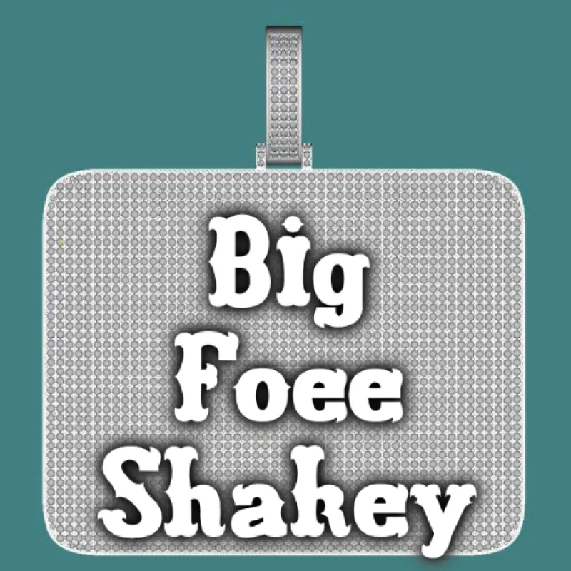 CUSTOM LETTER NECKLACE 3D BIG SQUARE sold by The GUU Shop