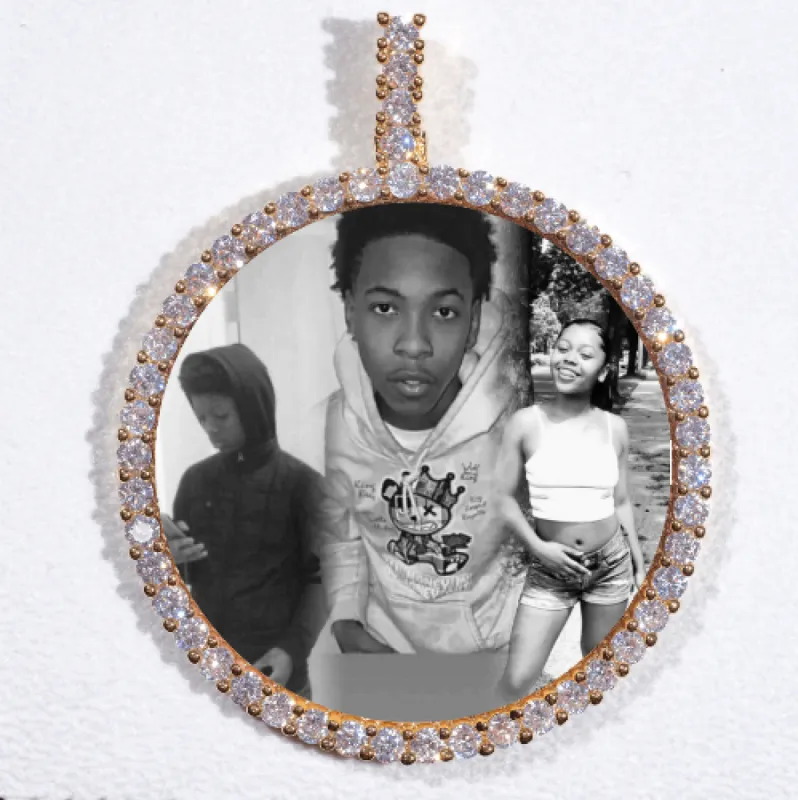 LARGE 3D CIRCLE CUSTOM PICTURE PENDANT sold by The GUU Shop