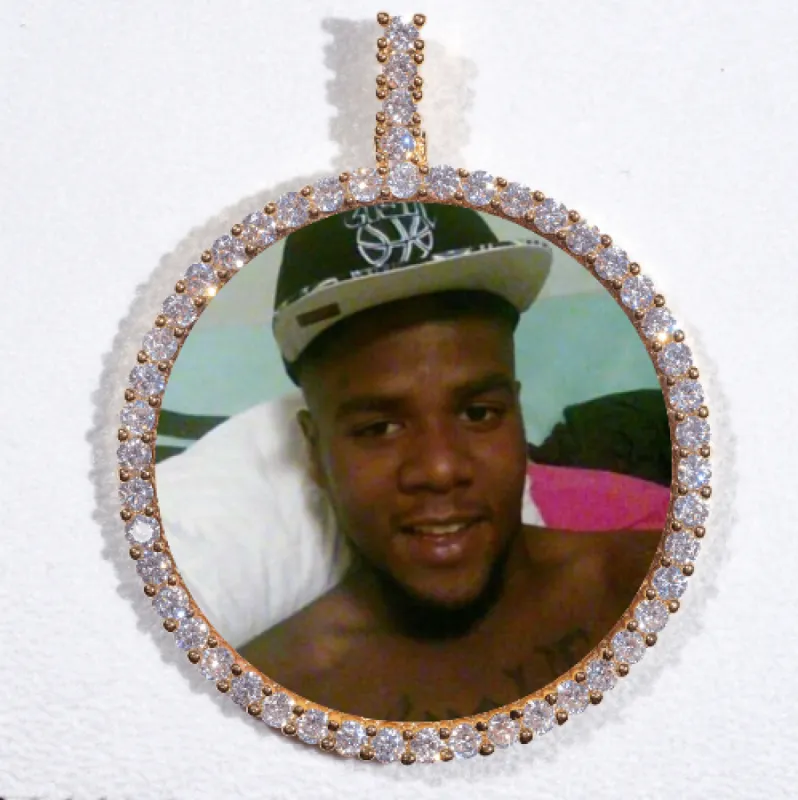 LARGE 3D CIRCLE CUSTOM PICTURE PENDANT sold by The GUU Shop