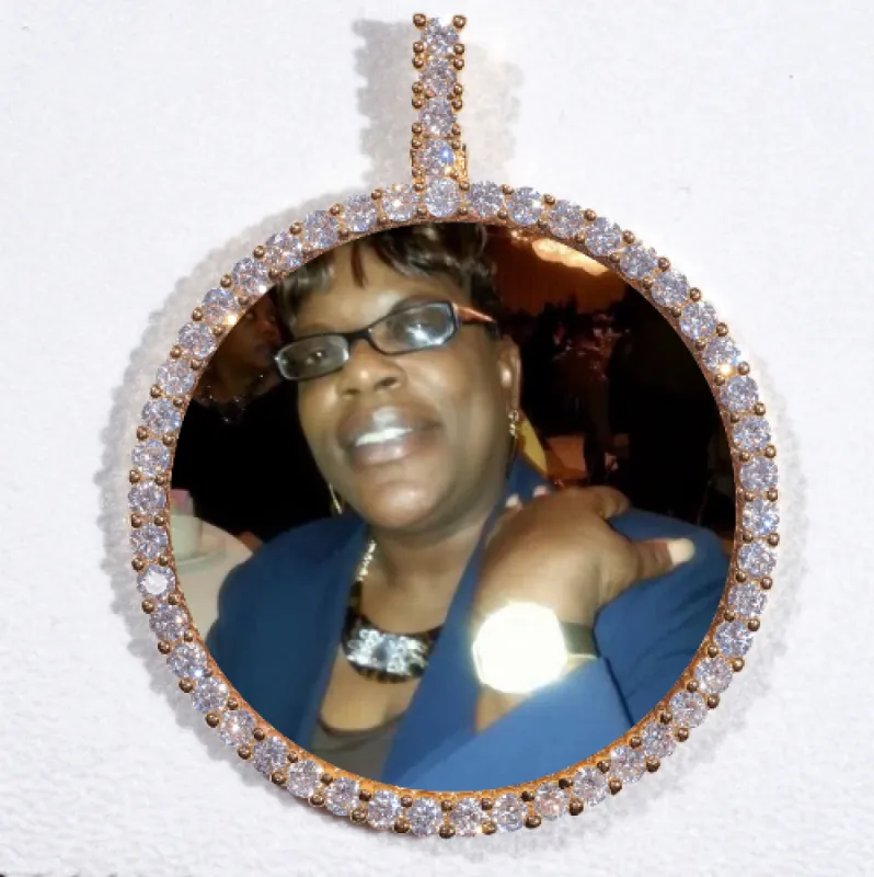 LARGE 3D CIRCLE CUSTOM PICTURE PENDANT sold by The GUU Shop