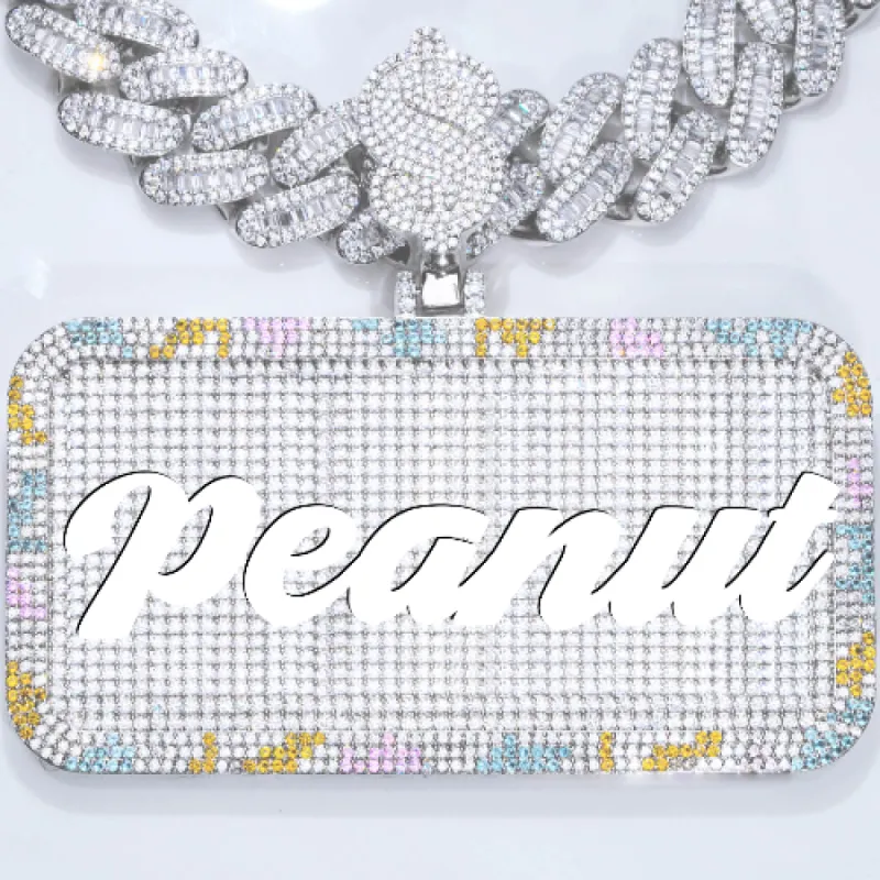 CUSTOM LETTER NECKLACE 3D COLORFUL SQUARE sold by The GUU Shop