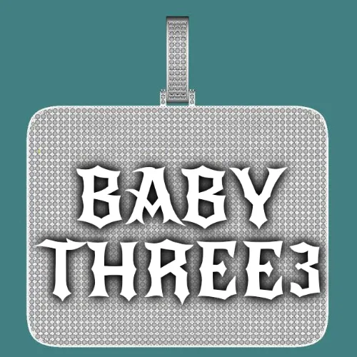 CUSTOM LETTER NECKLACE 3D BIG SQUARE sold by The GUU Shop