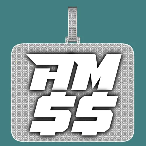 CUSTOM LETTER NECKLACE 3D BIG SQUARE sold by The GUU Shop