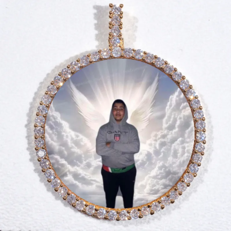 LARGE 3D CIRCLE CUSTOM PICTURE PENDANT sold by The GUU Shop