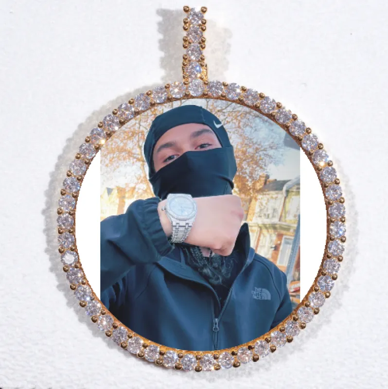 LARGE 3D CIRCLE CUSTOM PICTURE PENDANT sold by The GUU Shop